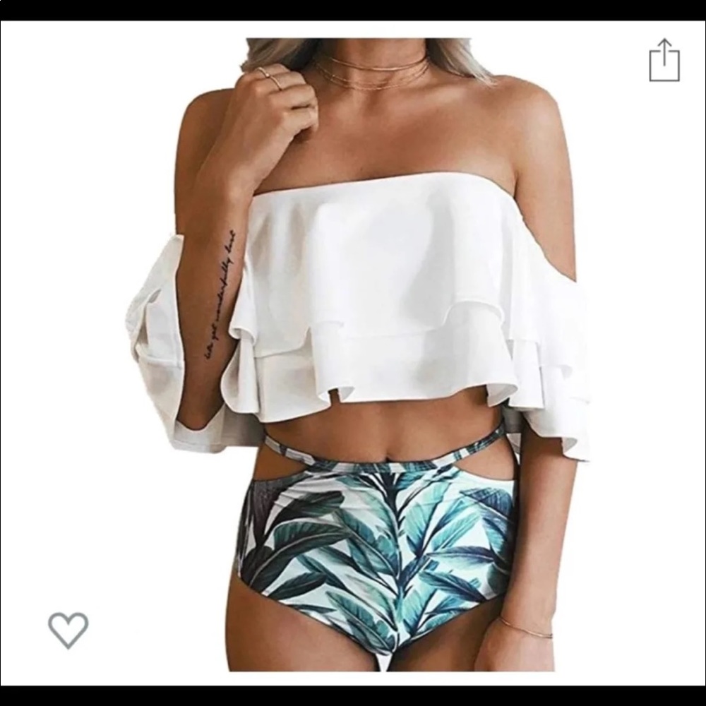 New Off Shoulder Ruffled Bikini